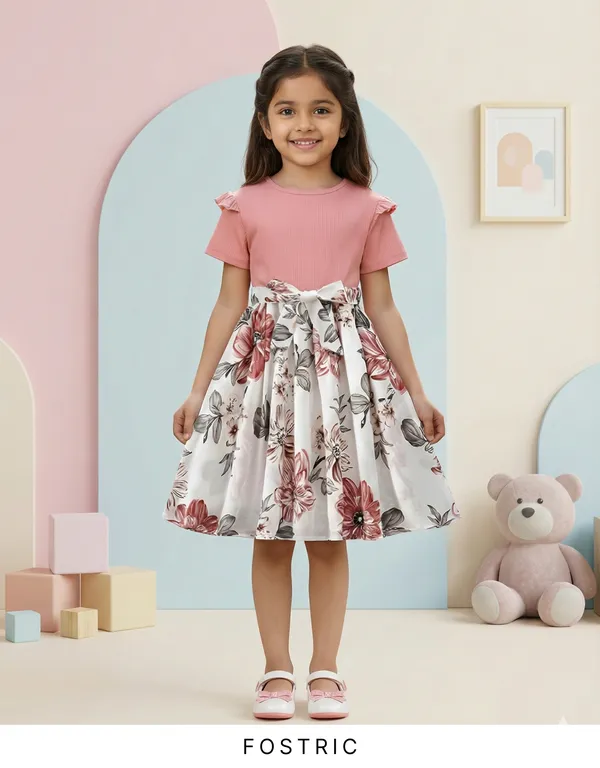 Pink_Baby_Girl_Modal_Floral_Dress_&_Frock_|_Short_Flutter_Sleeve_Kids_Party_Wear_For_Special_Occasions