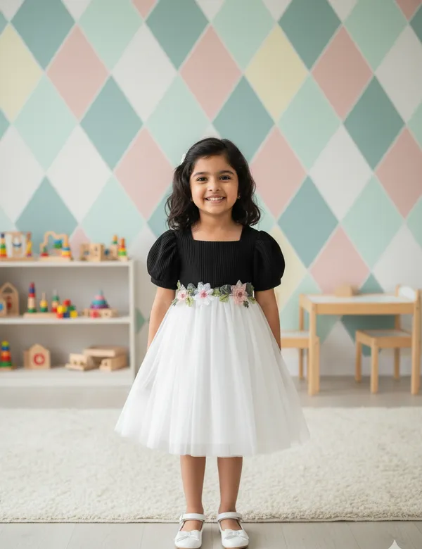 Black_Net_Baby_Frock_|_Elegant_Kids_Dress_With_Floral_Embroidery_For_Special_Occasions