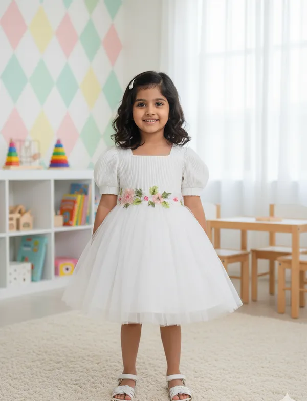 White_Net_Baby_Frock_|_Elegant_Kids_Dress_With_Floral_Embroidery_For_Special_Occasions