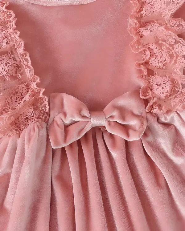 Peach_Girls_Purple_Velvet_Ruffle_Dress_&_Frock_With_Headband,_Long_Sleeve_Party_Dress