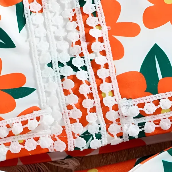 Orange_&_White__Enchanting_Floral_Baby_Frock_Dress_Set_|_Trendy_Two-Piece_Outfit_With_Eyelet_Skirt_&_Bow_|_Adorable_&_Stylish_Kids_Wear_For_Little_Angels.