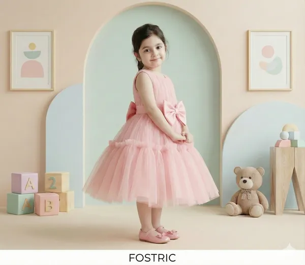 Pink_Elegant_Black_Net_Dress_&_Ruffle_Frock_For_Baby_Girls_-_Perfect_Party_&_Festival_Wear
