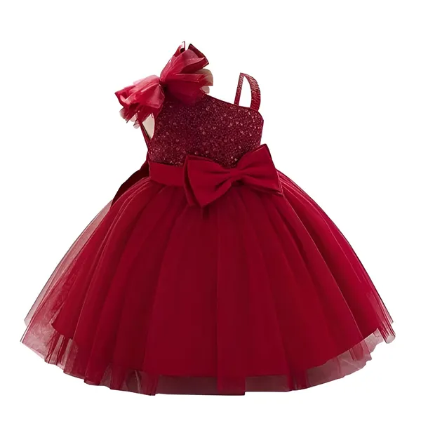 Red_Barbet_Sequence_Embroidered_Net_Flaired_Sleeve_Less_Baby_Girl_Frock