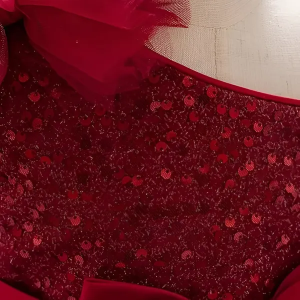 Red_Barbet_Sequence_Embroidered_Net_Flaired_Sleeve_Less_Baby_Girl_Frock