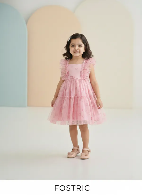 Pink_Girls_A-Line_Pink_Bow_Dress_&_Ruffle_Frock_-_Perfect_Party_Wear_&_Festive_Charm!