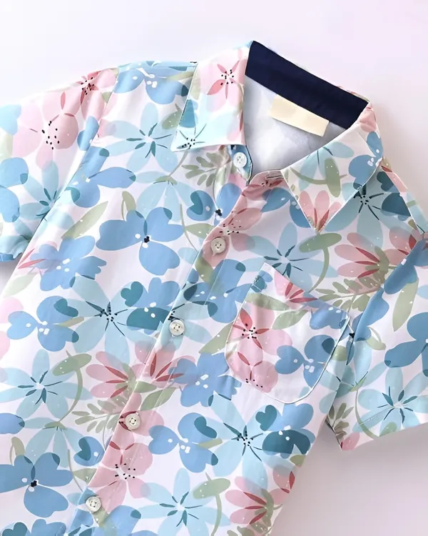 FOSTRIC_Boys_Floral_Print_Cotton_Short_Sleeve_Shirt