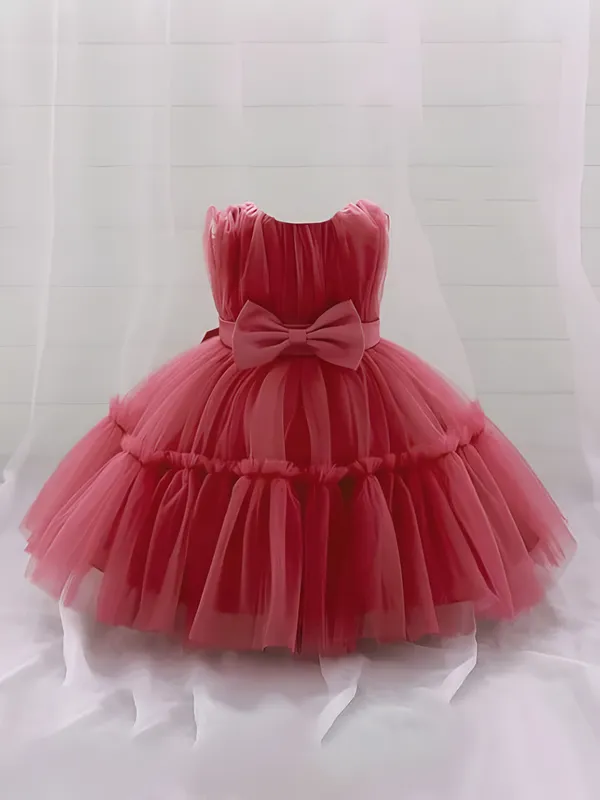 Maroon_Elegant_Black_Net_Dress_&_Ruffle_Frock_For_Baby_Girls_-_Perfect_Party_&_Festival_Wear