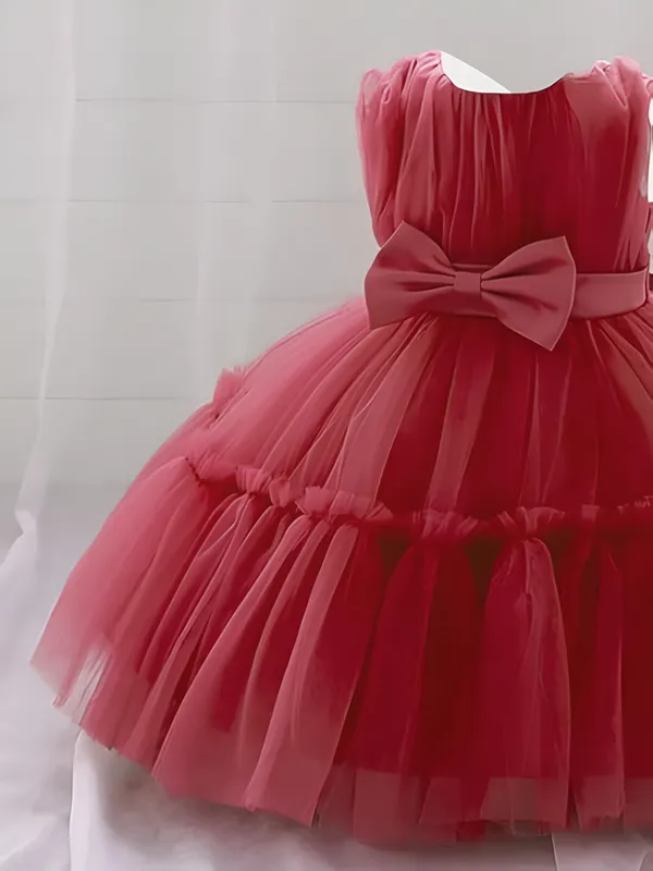 Maroon_Elegant_Black_Net_Dress_&_Ruffle_Frock_For_Baby_Girls_-_Perfect_Party_&_Festival_Wear