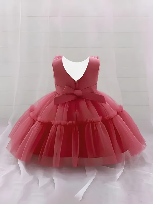 Maroon_Elegant_Black_Net_Dress_&_Ruffle_Frock_For_Baby_Girls_-_Perfect_Party_&_Festival_Wear