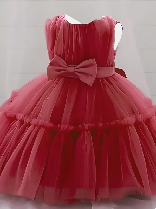 Maroon_Elegant_Black_Net_Dress_&_Ruffle_Frock_For_Baby_Girls_-_Perfect_Party_&_Festival_Wear