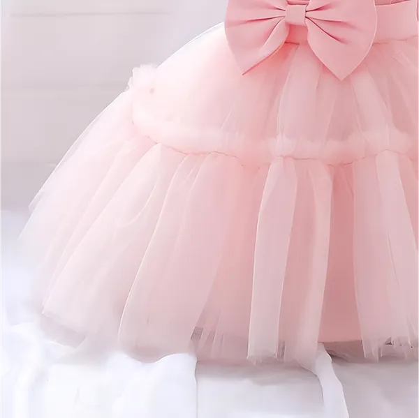 Pink_Elegant_Black_Net_Dress_&_Ruffle_Frock_For_Baby_Girls_-_Perfect_Party_&_Festival_Wear