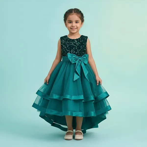 Blue_Elegance:_Teal_Embroidery_Sequence_Baby_Girl_Dress_&_Party_Frock