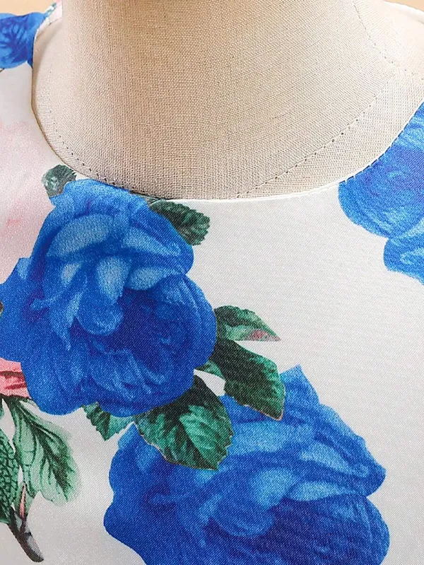 Toddler/Kids_Blue_Flower_Occasion_Dress