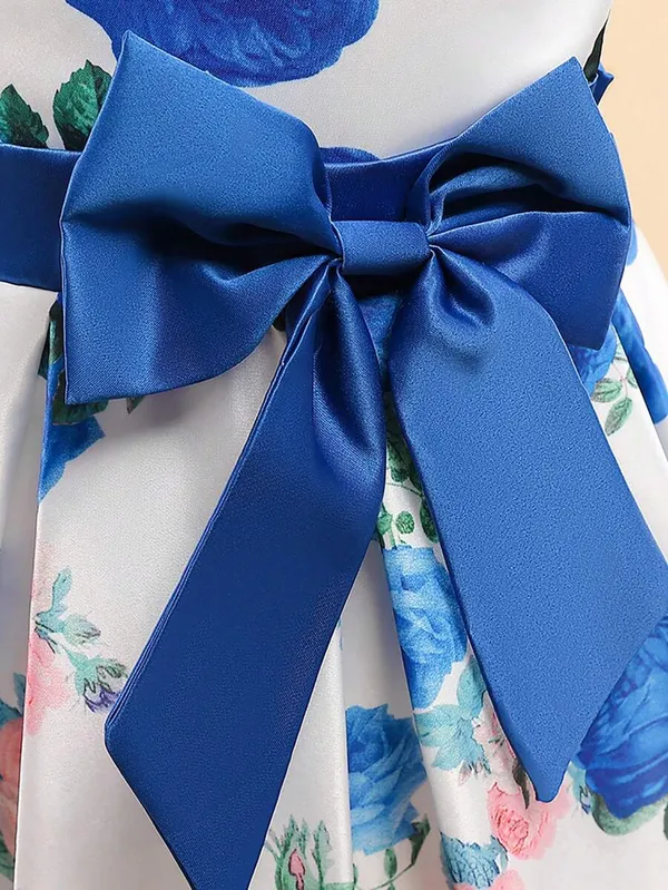 Toddler/Kids_Blue_Flower_Occasion_Dress