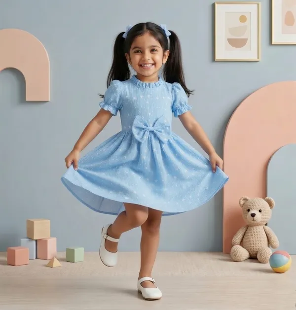 Whimsical_Star_Print_Baby_Frock_Dress_with_Ruffled_Collar_Frock