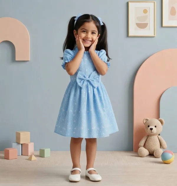 Whimsical_Star_Print_Baby_Frock_Dress_with_Ruffled_Collar_Frock