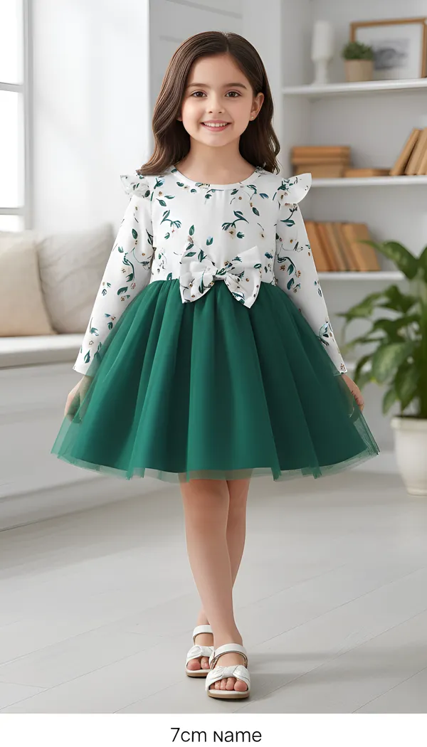 Green_Hen_Floral_Printed_Baby_Girl_Frock_Dress_-_Long_Sleeve_Net_A-Line_Party_Wear