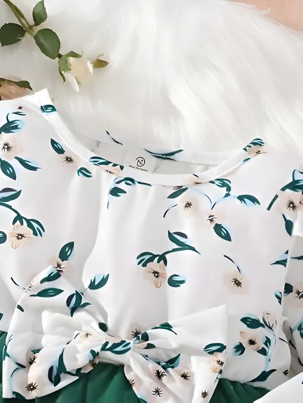 Green_Hen_Floral_Printed_Baby_Girl_Frock_Dress_-_Long_Sleeve_Net_A-Line_Party_Wear