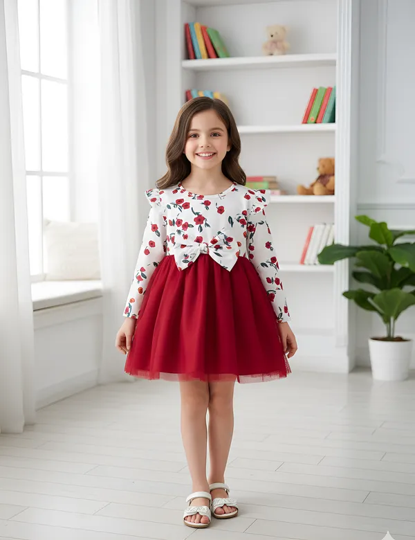 Red_Hen_Floral_Printed_Baby_Girl_Frock_Dress_-_Long_Sleeve_Net_A-Line_Party_Wear
