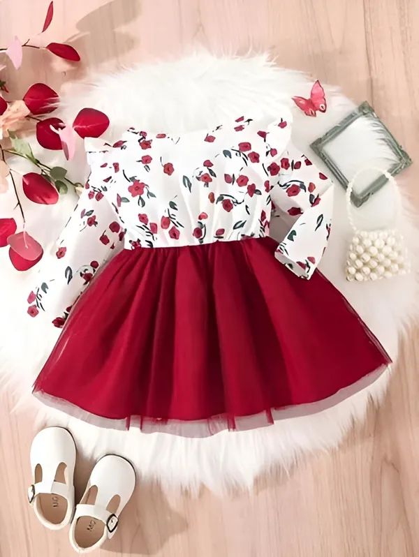 Red_Hen_Floral_Printed_Baby_Girl_Frock_Dress_-_Long_Sleeve_Net_A-Line_Party_Wear