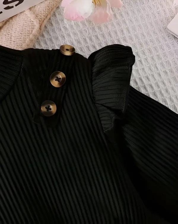 Black_Girls_Ribbed_Fit_&_Flared_Dress:_Elegant_Kids_Party_Frock_For_Every_Special_Occasion