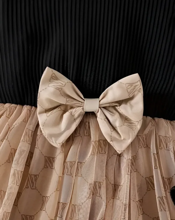 Black_Girls_Ribbed_Fit_&_Flared_Dress:_Elegant_Kids_Party_Frock_For_Every_Special_Occasion