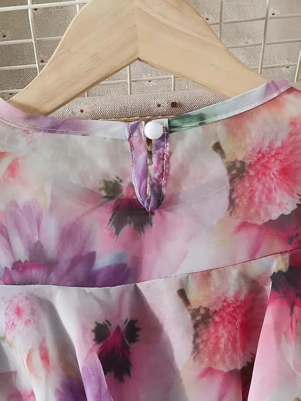 Multicolor_Purple_Fancy_Sleeve_Floral_Printed_Layered_Baby_Girl_Frock_&_Dress_For_Parties