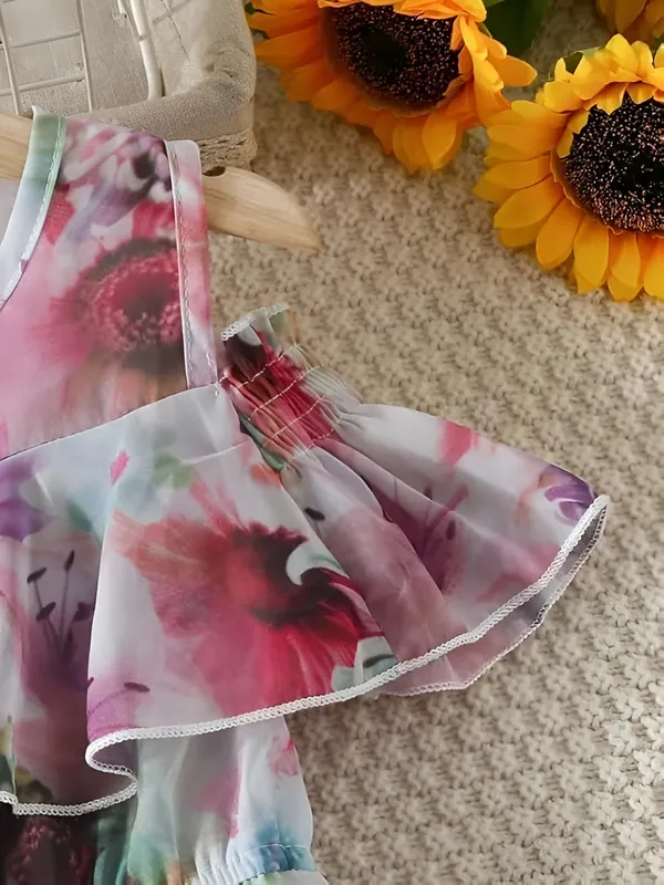 Multicolor_Purple_Fancy_Sleeve_Floral_Printed_Layered_Baby_Girl_Frock_&_Dress_For_Parties
