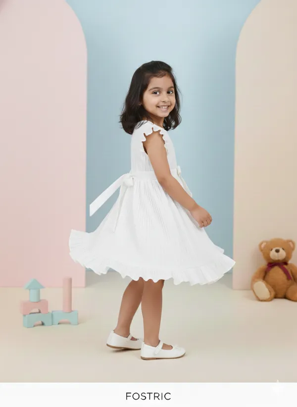 White_Girls_Striped_A-Line_Dress_Frock_|_Elegant_Kids_Party_Wear_Frock_Dress