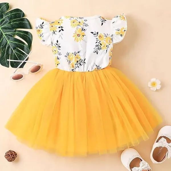 Yellow_Girls_Floral_Fit_And_Flare_Dress_|_Adorable_Ruffled_Bow_Baby_Toddler_Party_Frock