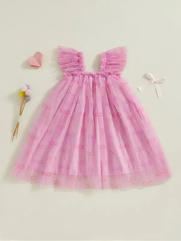 Pink_Girls_A-Line_Pink_Bow_Dress_&_Ruffle_Frock_-_Perfect_Party_Wear_&_Festive_Charm!
