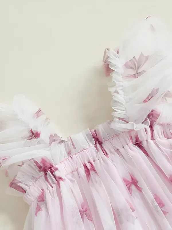 White_&_Pink_Girls_A-Line_Pink_Bow_Dress_&_Ruffle_Frock_-_Perfect_Party_Wear_&_Festive_Charm!
