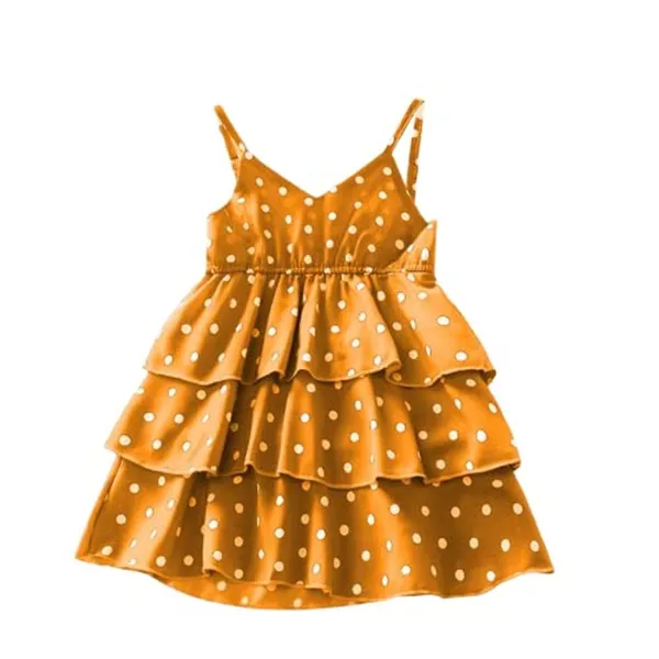 Yellow_Kids_Polka_Dot_Tiered_Dress_&_Frock_|_Sleeveless_Crepe_A-Line_Knee-Length_Outfit