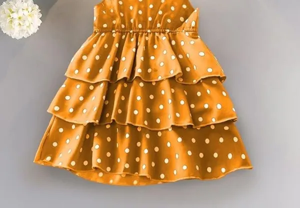 Yellow_Kids_Polka_Dot_Tiered_Dress_&_Frock_|_Sleeveless_Crepe_A-Line_Knee-Length_Outfit