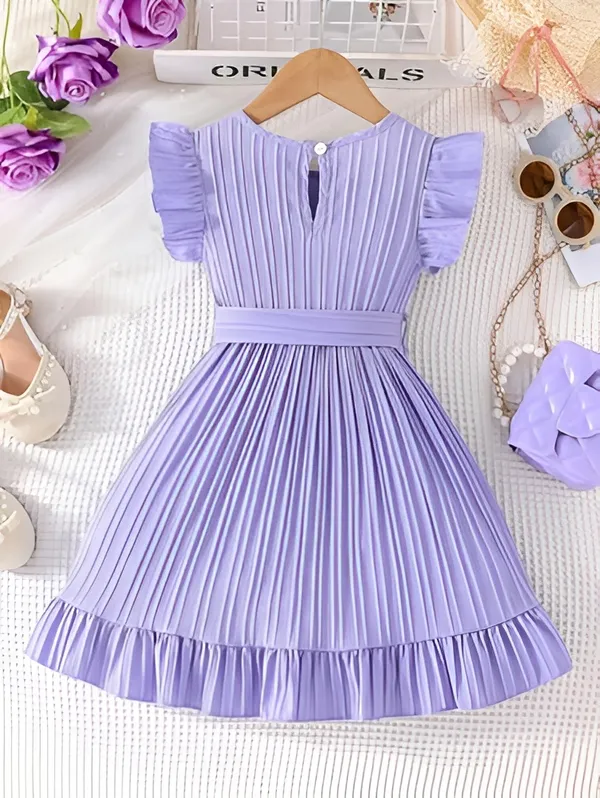 Lavender_Girls_Striped_A-Line_Dress_Frock_|_Elegant_Kids_Party_Wear_Frock_Dress