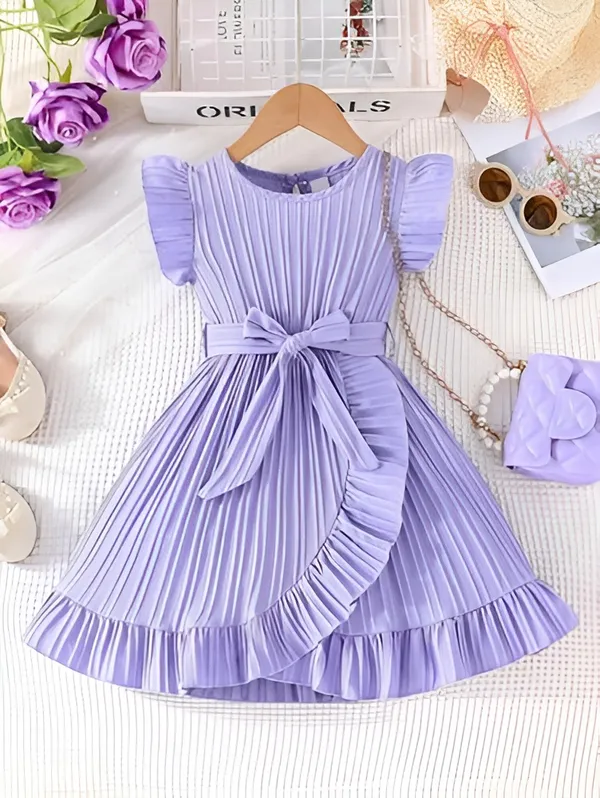Lavender_Girls_Striped_A-Line_Dress_Frock_|_Elegant_Kids_Party_Wear_Frock_Dress