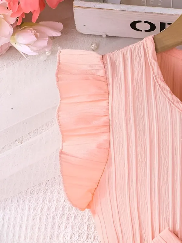 Peach_Girls_Striped_A-Line_Dress_Frock_|_Elegant_Kids_Party_Wear_Frock_Dress