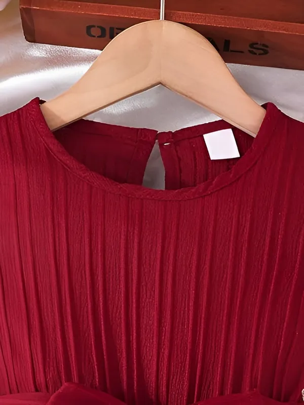 Red_Girls_Striped_A-Line_Dress_Frock_|_Elegant_Kids_Party_Wear_Frock_Dress
