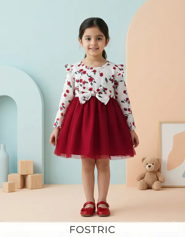 Red_Hen_Floral_Printed_Baby_Girl_Frock_Dress_-_Long_Sleeve_Net_A-Line_Party_Wear