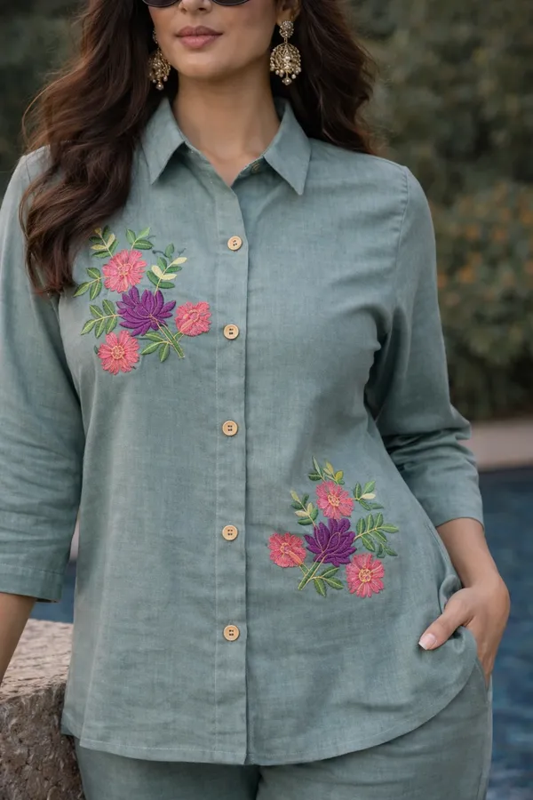 Sage_Green_Floral_Embroidered_Dhabu_Cotton_Co-ord_Set_for_Women