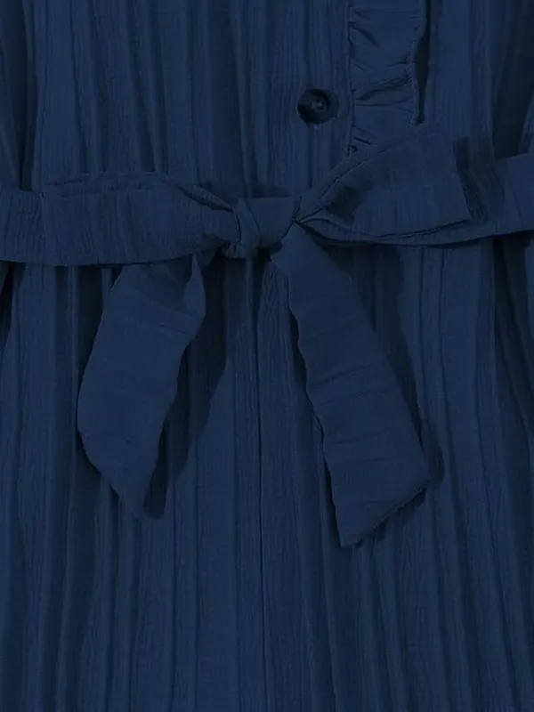 Blue_Girls_Ruffle_Sleeve_Pleated_Jumpsuit_Dress_&_Frock_-_Casual_Elegant_Kids_Outfit