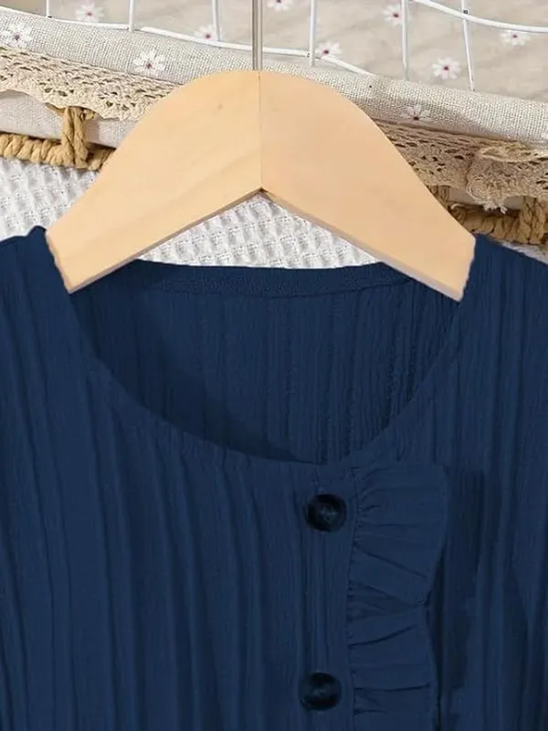 Blue_Girls_Ruffle_Sleeve_Pleated_Jumpsuit_Dress_&_Frock_-_Casual_Elegant_Kids_Outfit