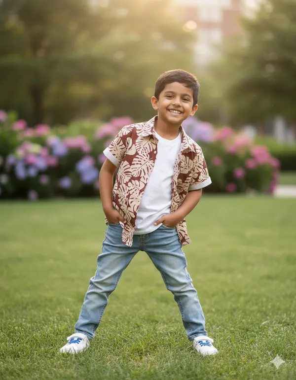 Fostric_Boys'_Maroon_&_Cream_Tropical_Leaf_Shirt