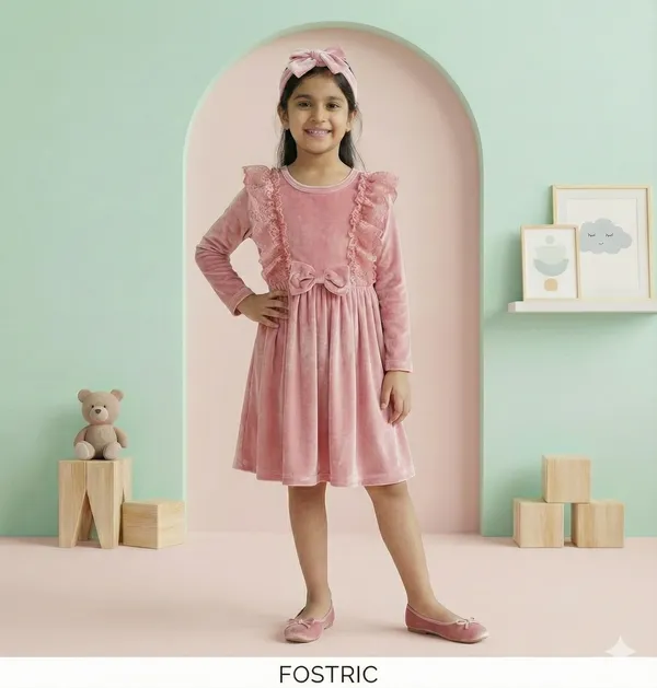 Peach_Girls_Purple_Velvet_Ruffle_Dress_&_Frock_With_Headband,_Long_Sleeve_Party_Dress