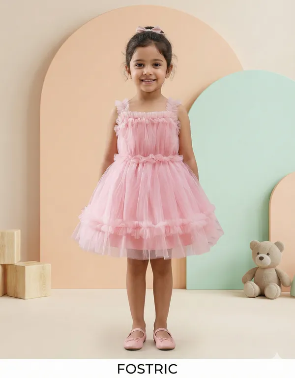 Pink_Baby_Girls_Net_Ruffle_Sleeveless_Frock_Dress_-_Fit_&_Flare_Party_Wear_Knee-Length