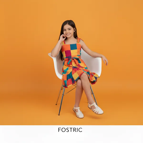 Multicolor_Girls_Multi-Color_Square_Printed_A-Line_Dress_&_Frock_For_Kids