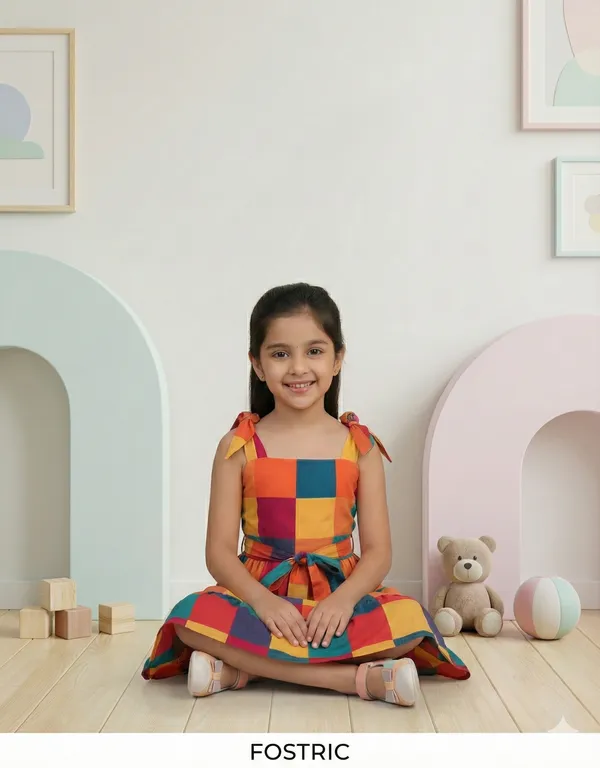 Multicolor_Girls_Multi-Color_Square_Printed_A-Line_Dress_&_Frock_For_Kids