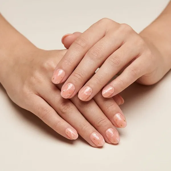 Nude_Marble_And_Bling_Press_On_Artificial_Nails