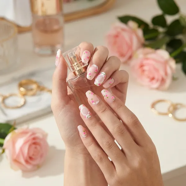 Pink_Press_On_Artificial_Nails