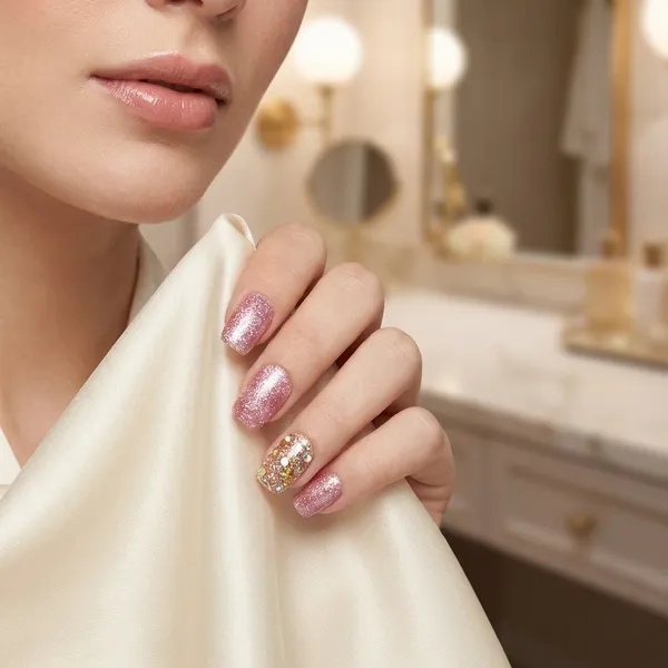Rose_Gold_Bling_Press_On_Artificial_Nails